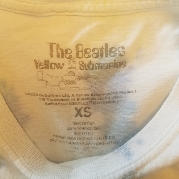 The Beatles Yellow Submarine Tye Dye Tee Music Band Tee 2020 Sz XS Cotton - Picture 11 of 13